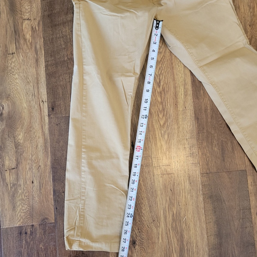 American Eagle Mens Skinny Chino Pants Khaki Tan 34/32 Straight Leg Slim Fit - Picture 6 of 10